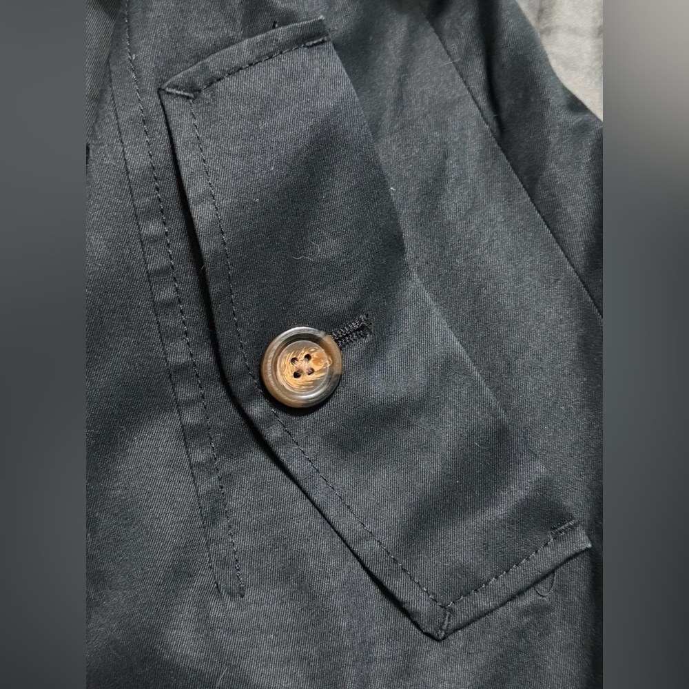 Banana Republic Black Double-Breasted Trench Coat – XS - Picture 8 of 9